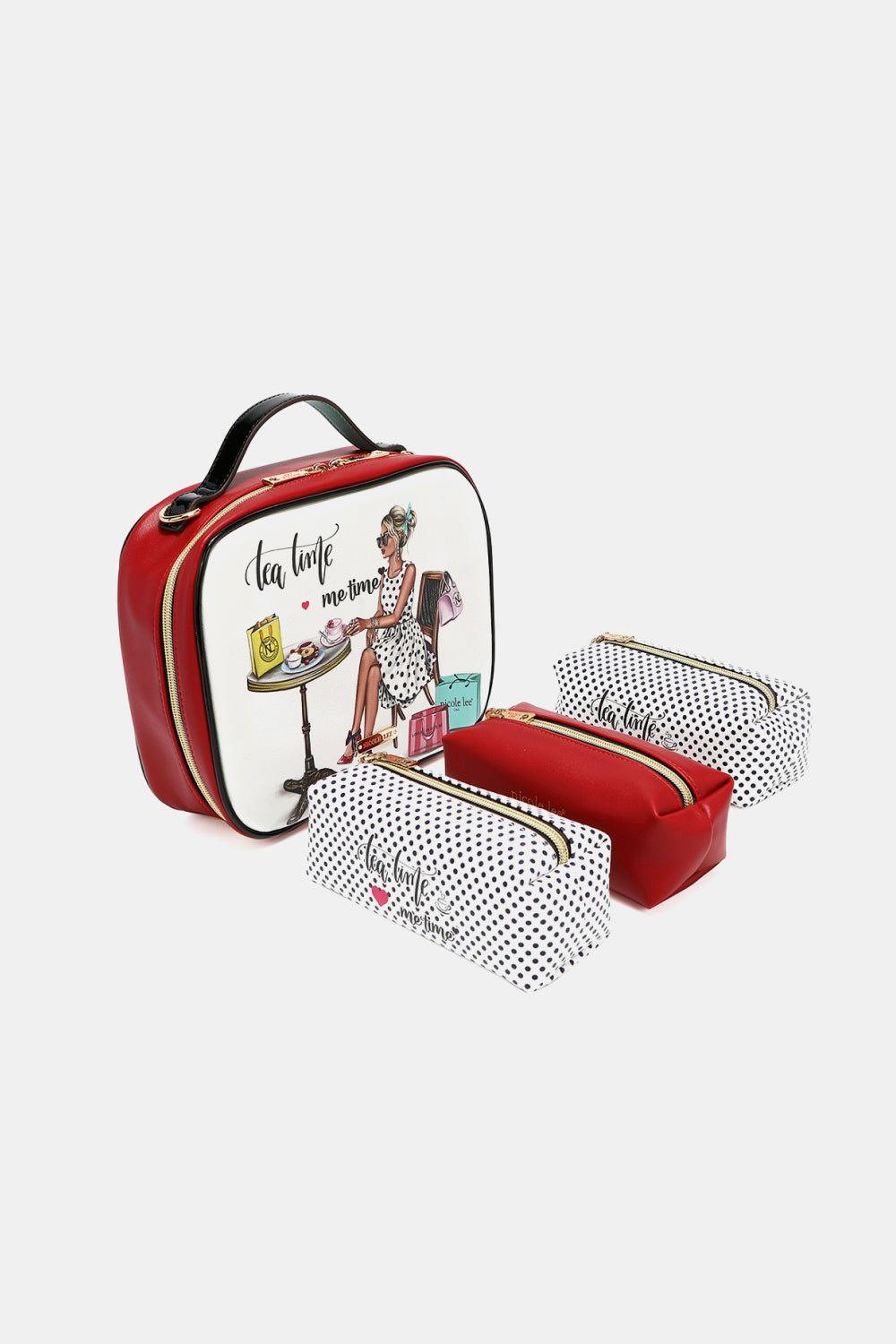 Nicole Lee USA Printed Handbag with Three Pouches - Clothes For Her Online Store