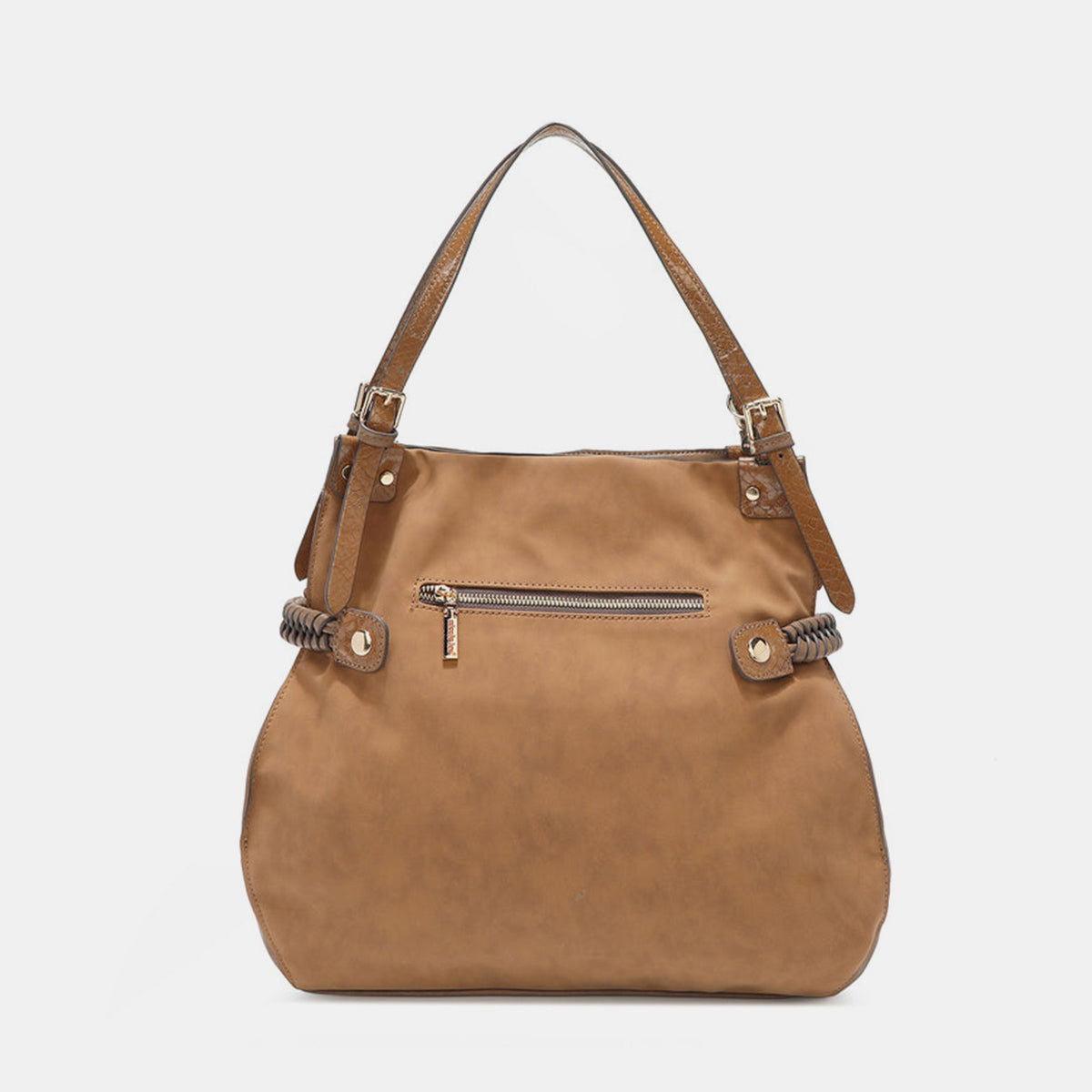 Nicole Lee USA Side Braided Tassel Inlaid Rhinestone Embroidery Hobo Bag - Clothes For Her Online Store