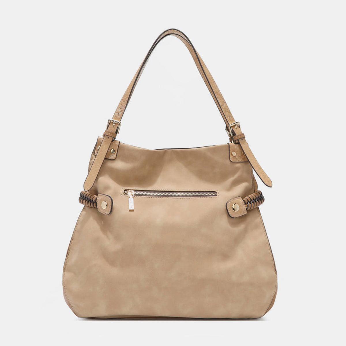 Nicole Lee USA Side Braided Tassel Inlaid Rhinestone Embroidery Hobo Bag - Clothes For Her Online Store