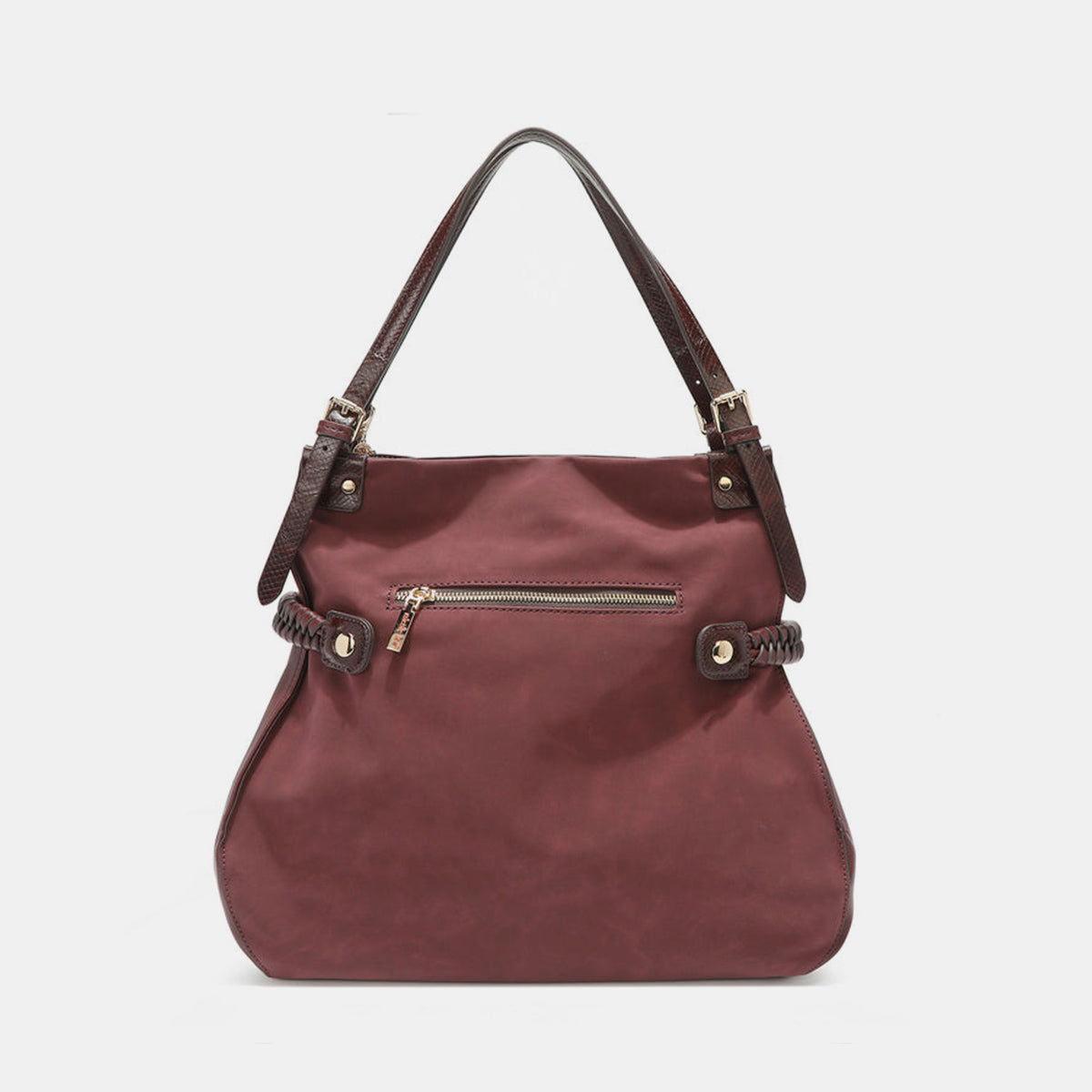 Nicole Lee USA Side Braided Tassel Inlaid Rhinestone Embroidery Hobo Bag - Clothes For Her Online Store