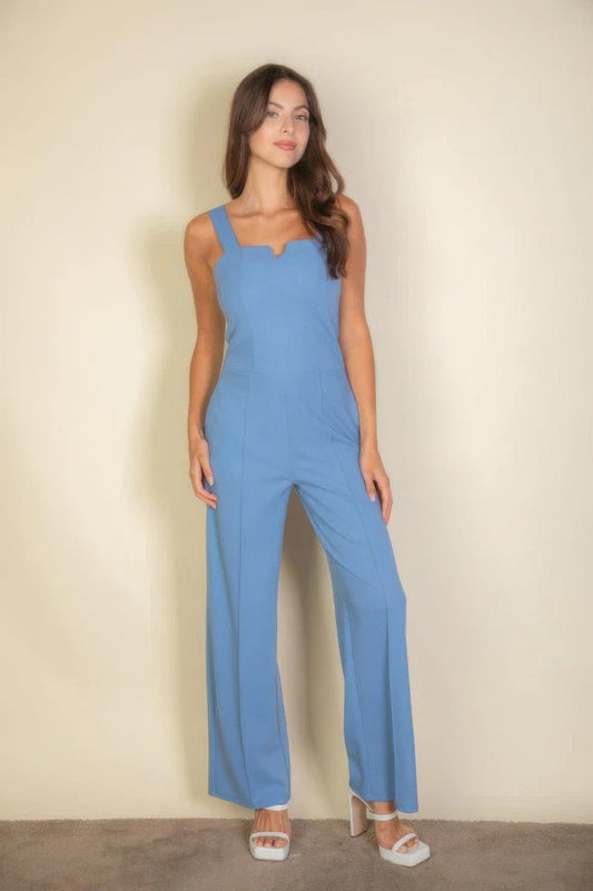 Notched neck cami jumpsuit - Clothes For Her Online Store