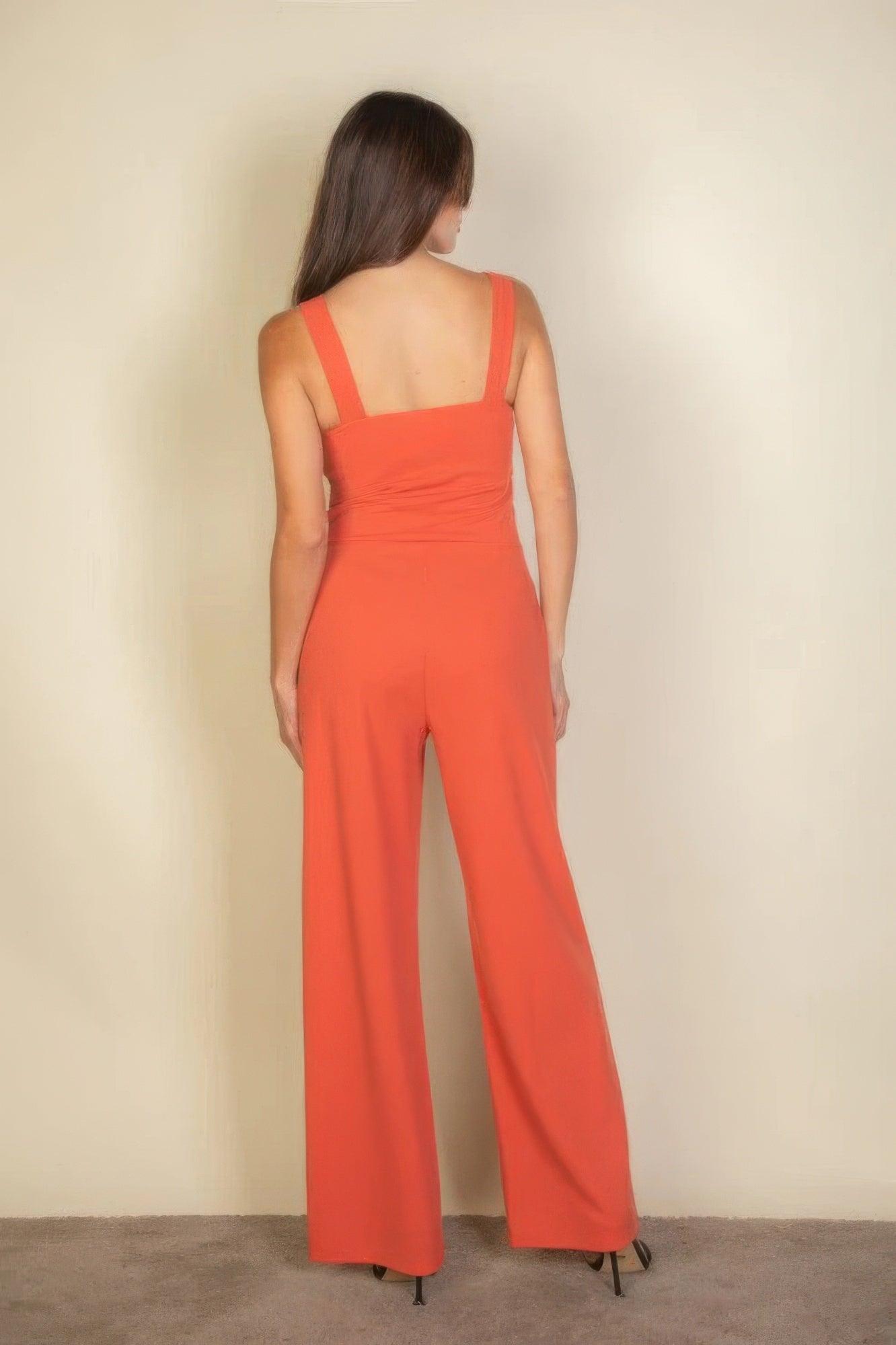 Notched neck cami jumpsuit - Clothes For Her Online Store