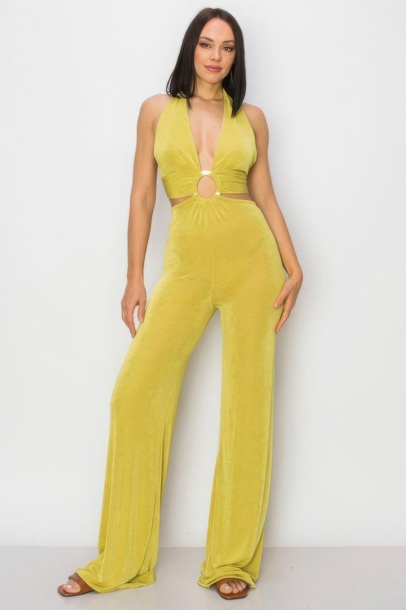 Olid Slinky Wide Legs Jumpsuit - Clothes For Her Online Store