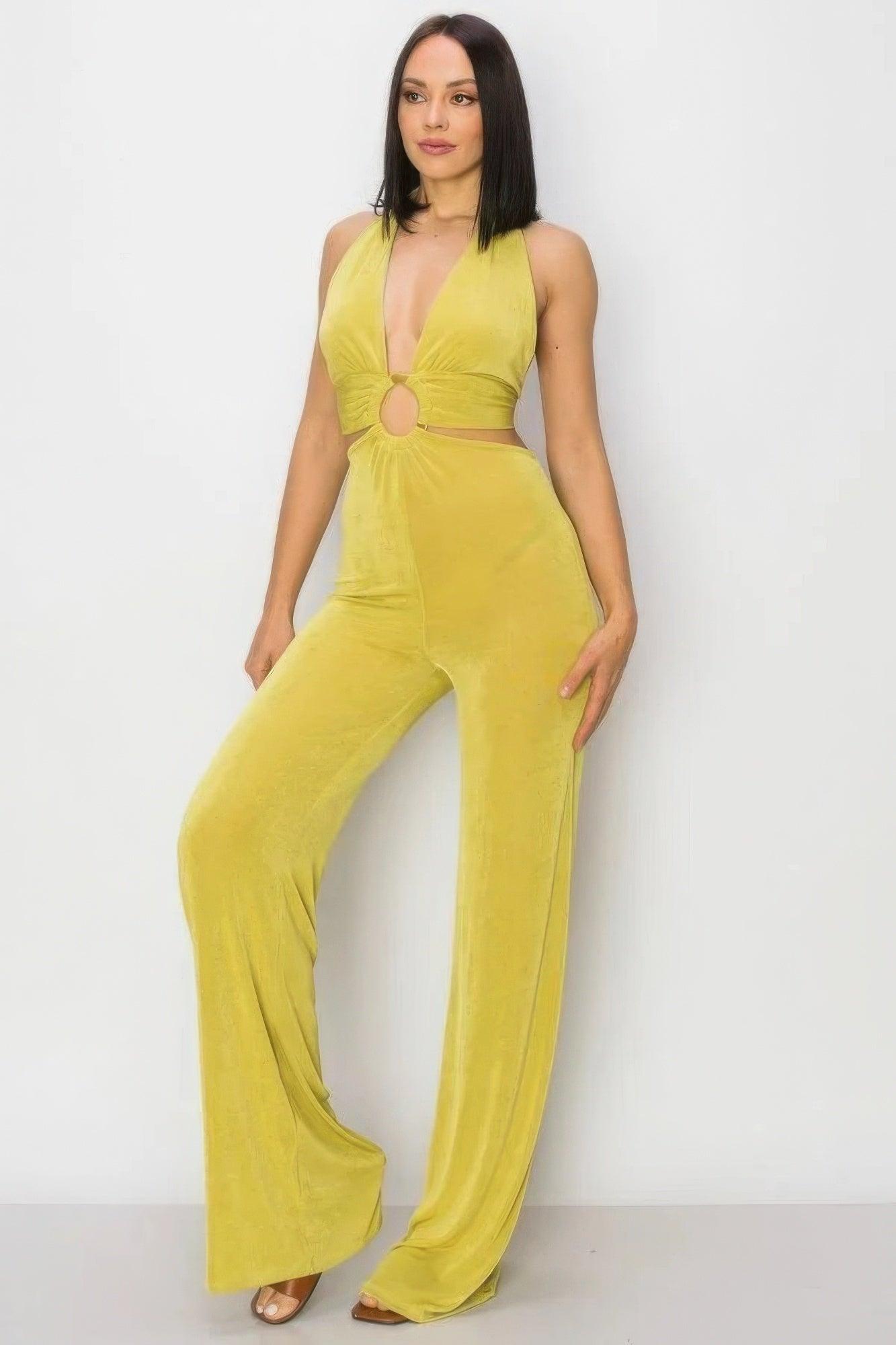 Olid Slinky Wide Legs Jumpsuit - Clothes For Her Online Store