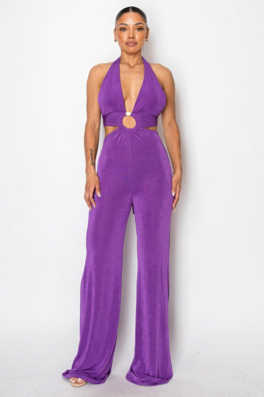 Olid Slinky Wide Legs Jumpsuit - Clothes For Her Online Store