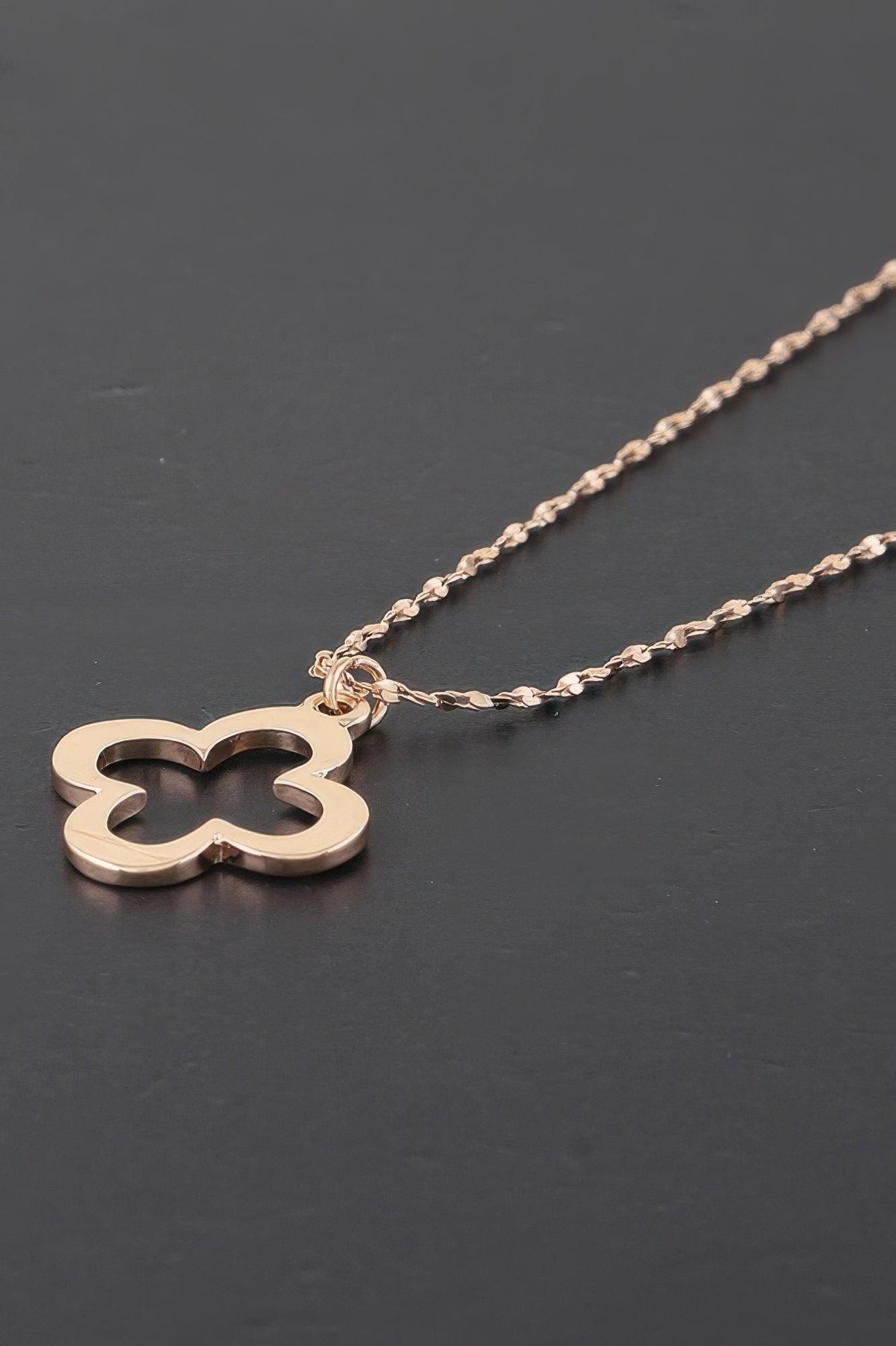 Open Clover Pendant Necklace - Clothes For Her Online Store