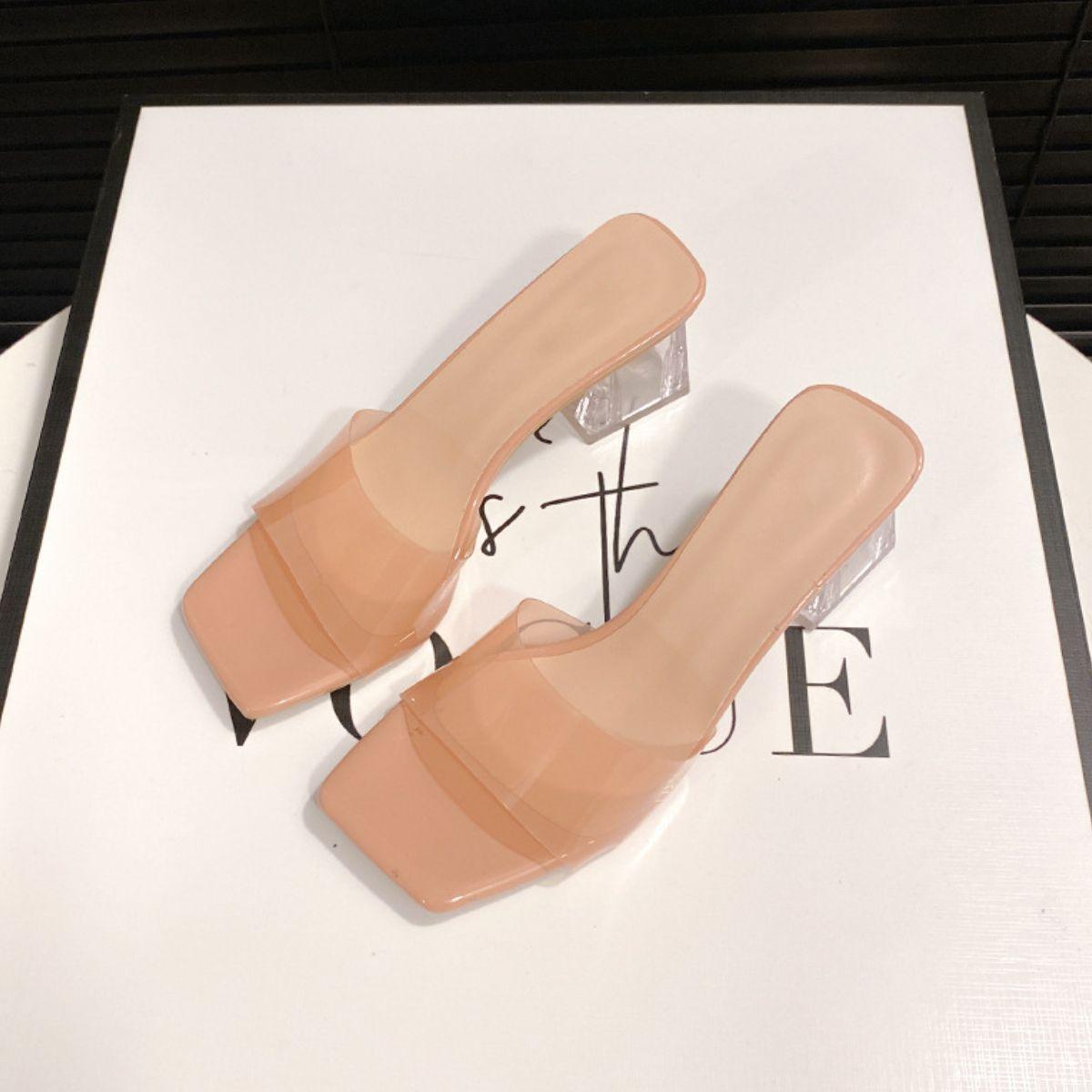 Open Toe Block Heel Sandals - Clothes For Her Online Store
