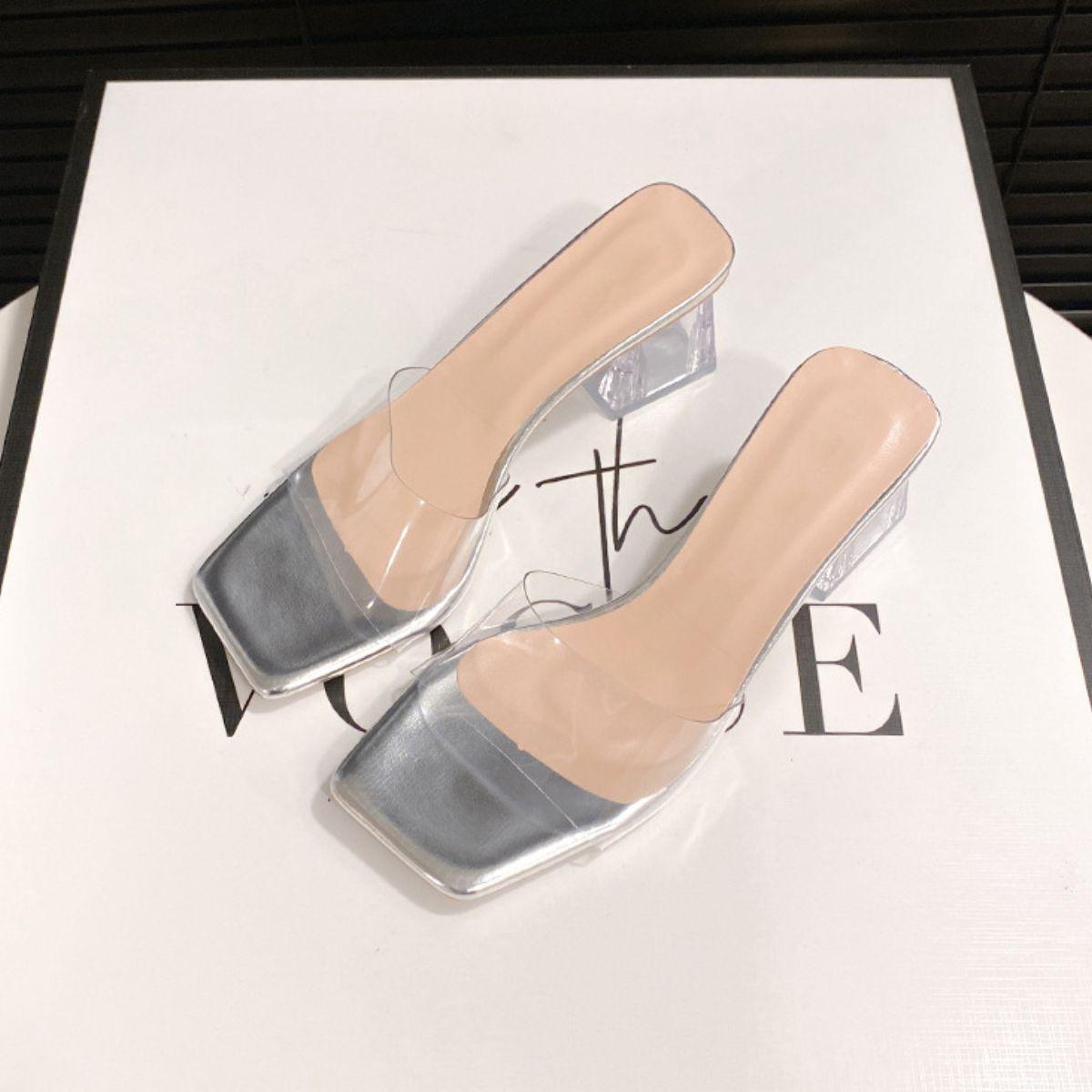 Open Toe Block Heel Sandals - Clothes For Her Online Store