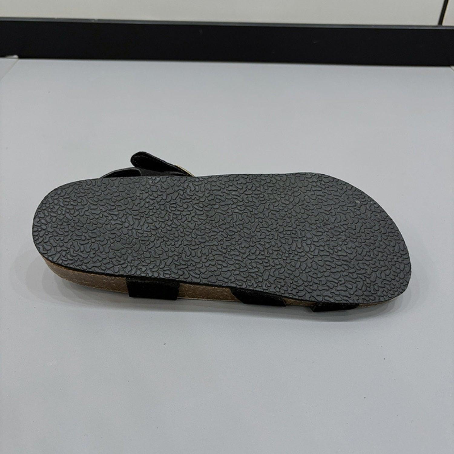 Open Toe Flat Buckle Sandals - Clothes For Her Online Store