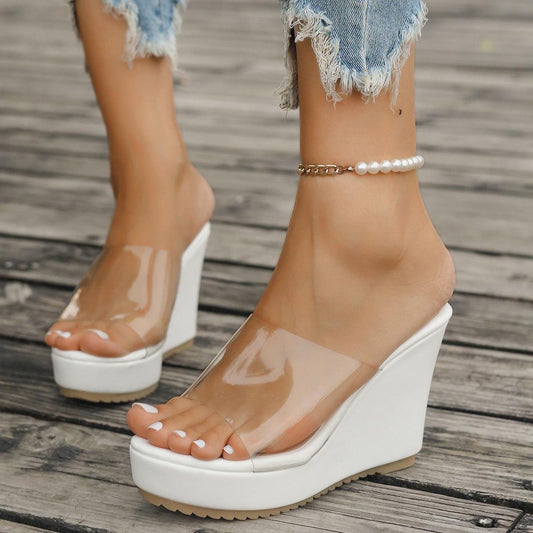 Open Toe Wedge Sandals - Clothes For Her Online Store