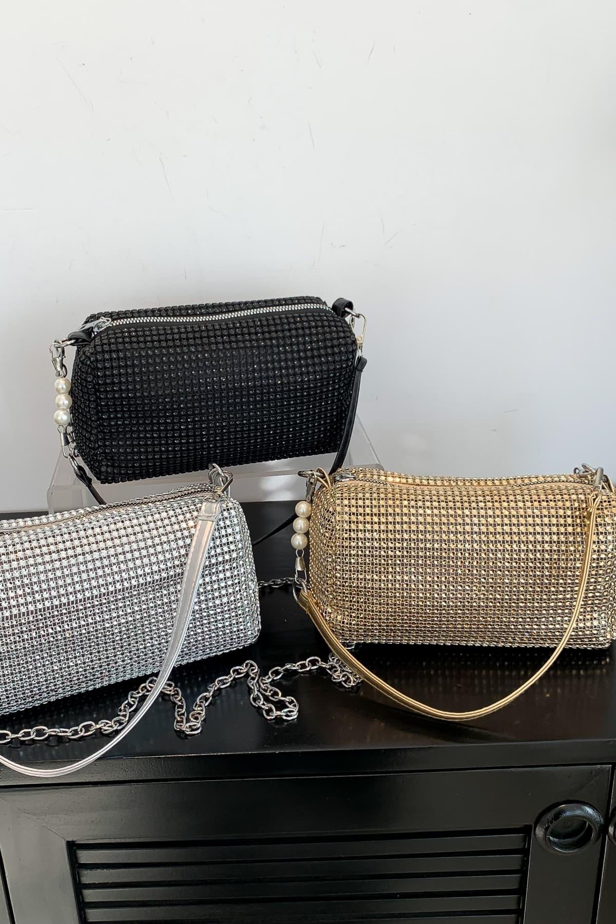 Openwork Crossbody Bag with Removable Strap - Clothes For Her Online Store