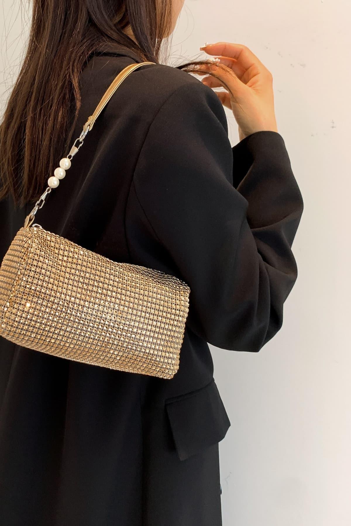 Openwork Crossbody Bag with Removable Strap - Clothes For Her Online Store