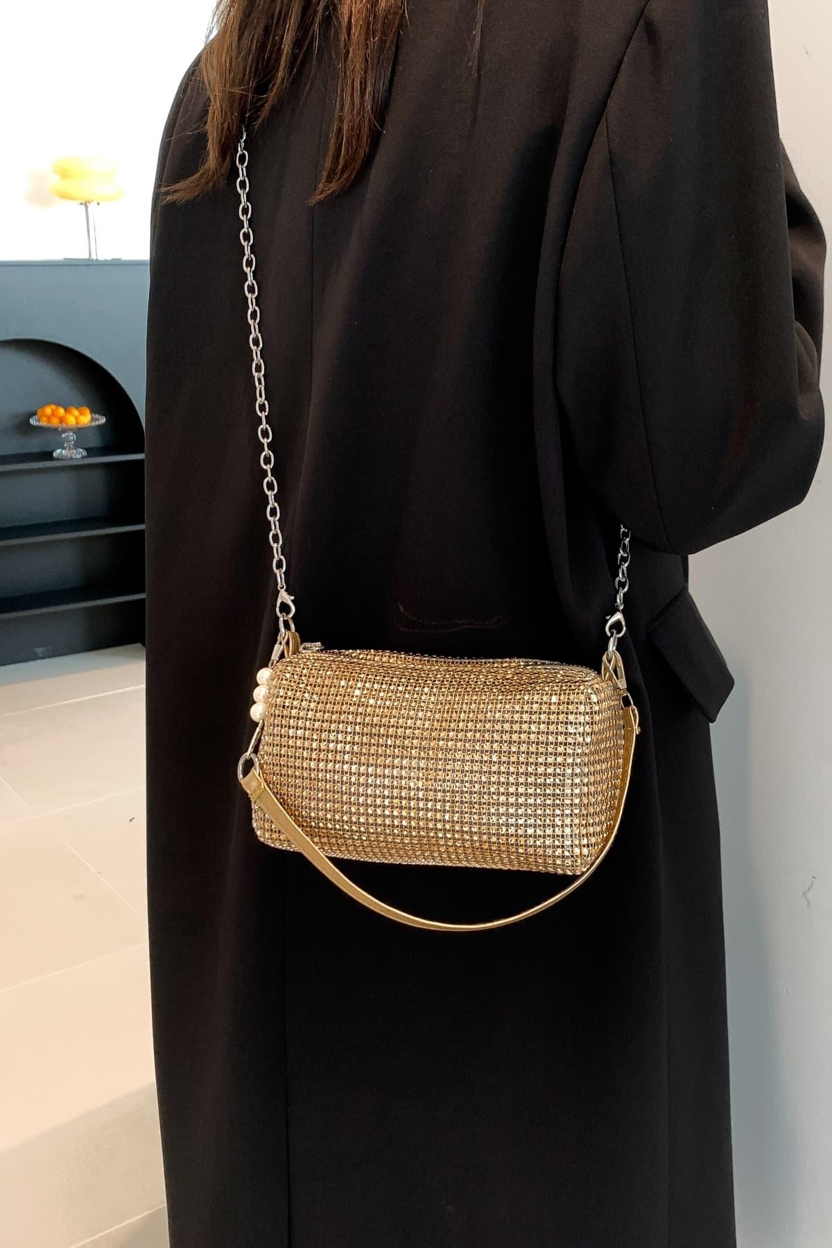 Openwork Crossbody Bag with Removable Strap - Clothes For Her Online Store