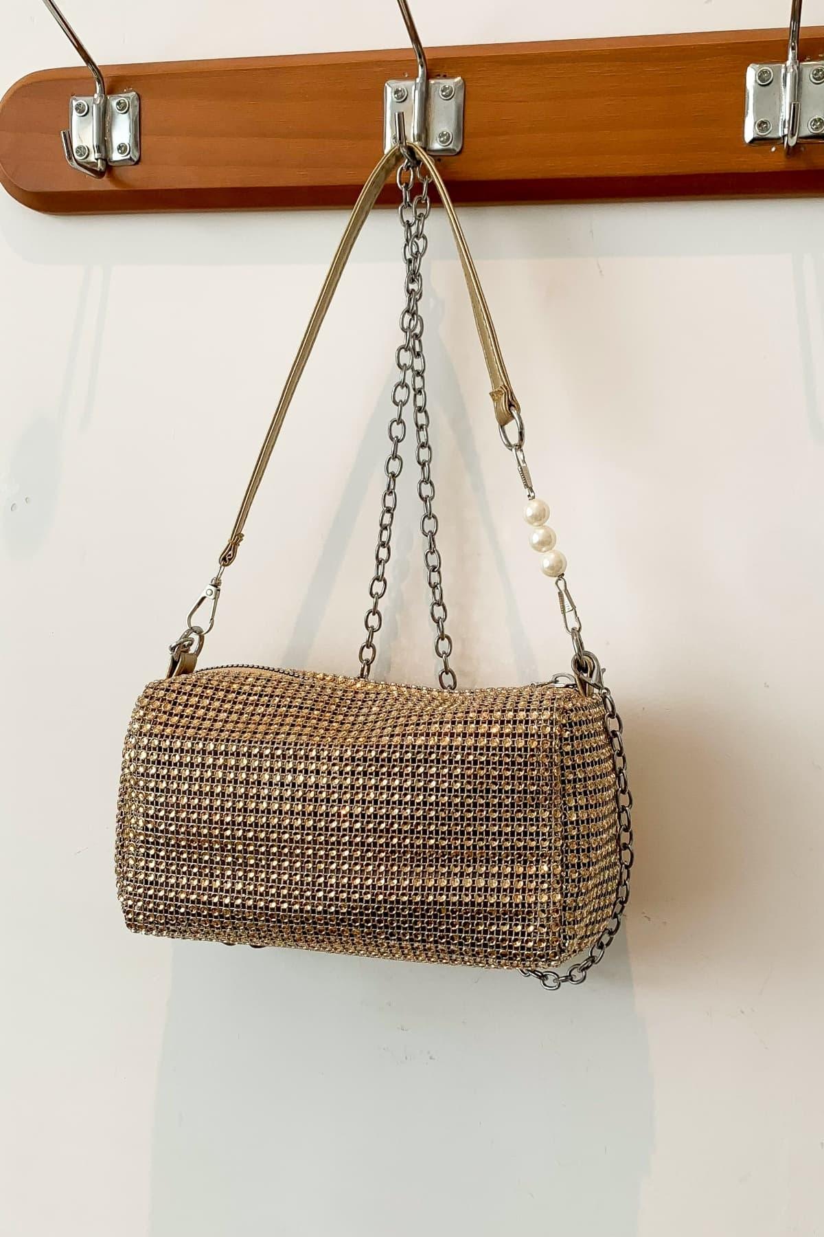 Openwork Crossbody Bag with Removable Strap - Clothes For Her Online Store