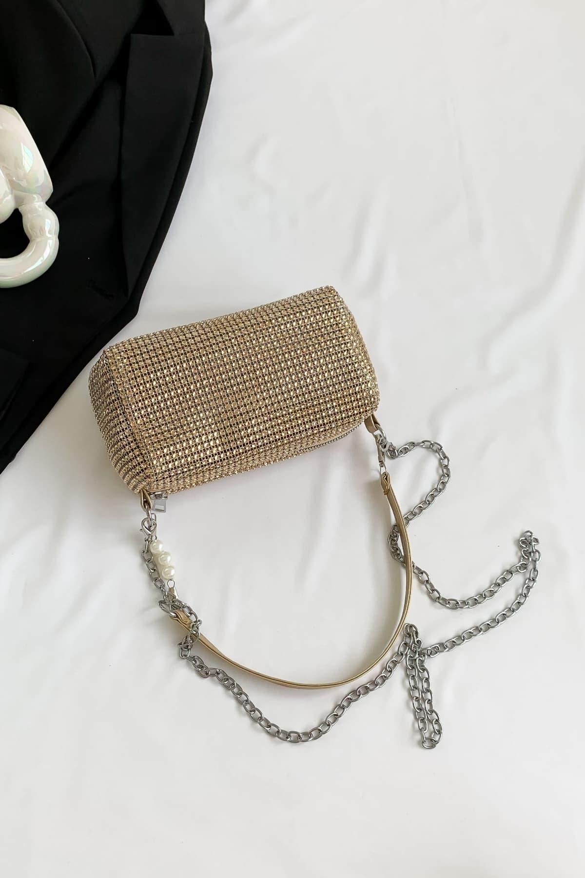 Openwork Crossbody Bag with Removable Strap - Clothes For Her Online Store