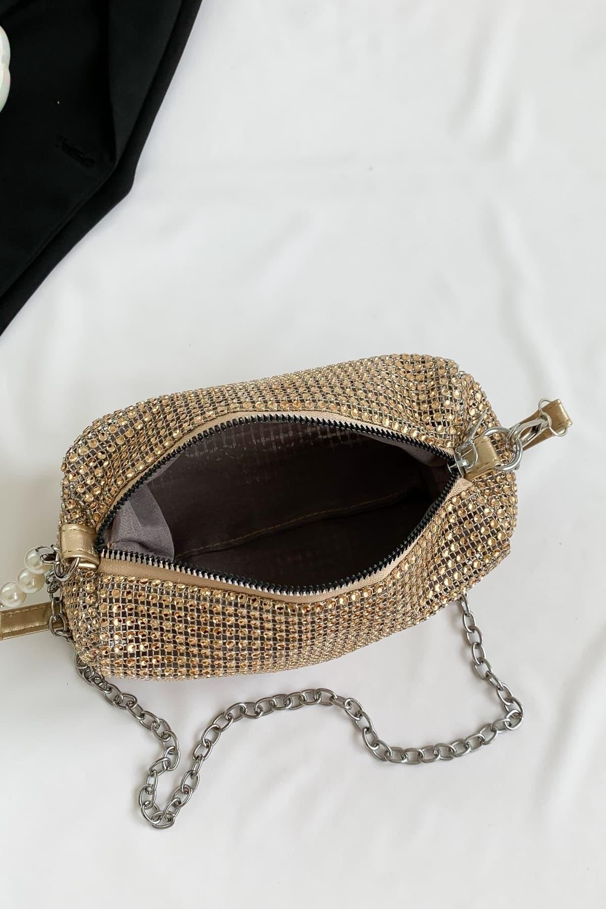 Openwork Crossbody Bag with Removable Strap - Clothes For Her Online Store