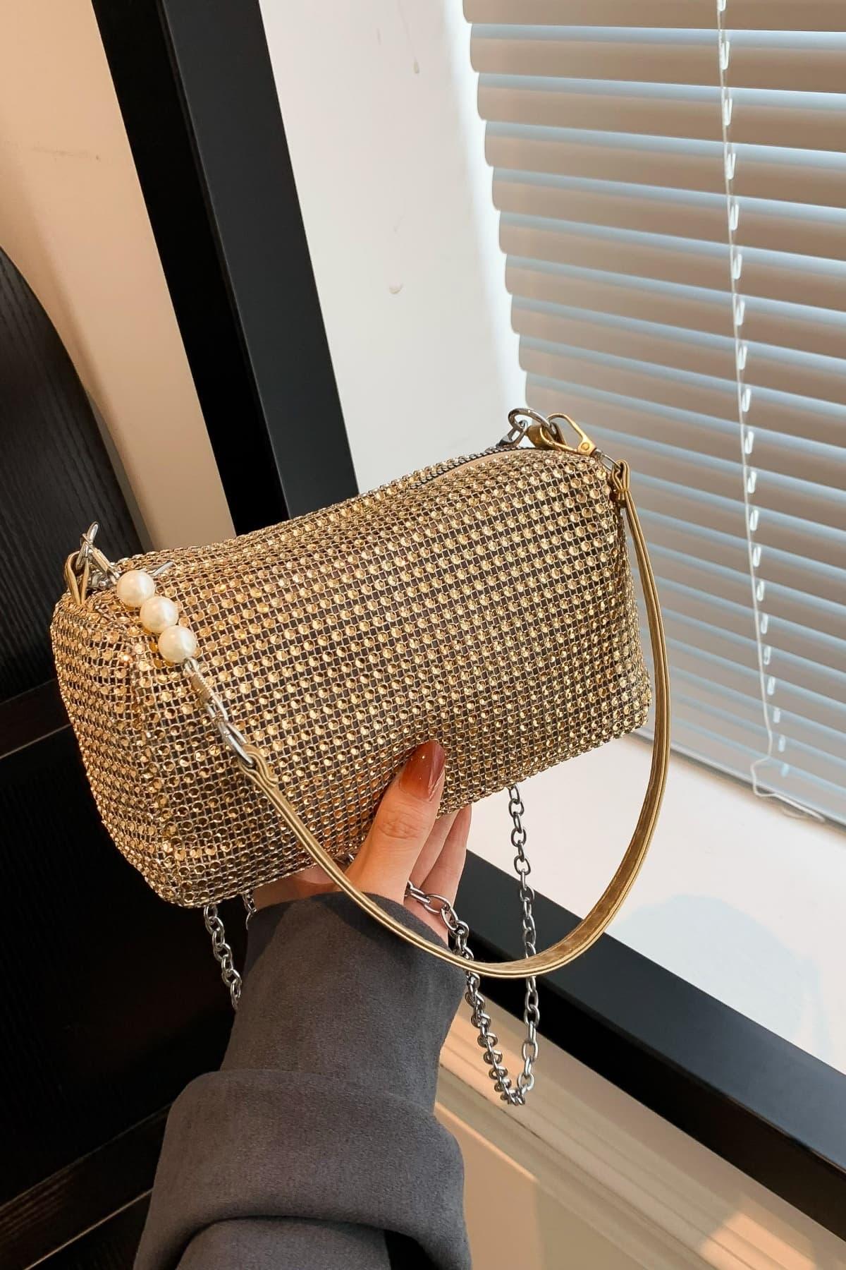 Openwork Crossbody Bag with Removable Strap - Clothes For Her Online Store