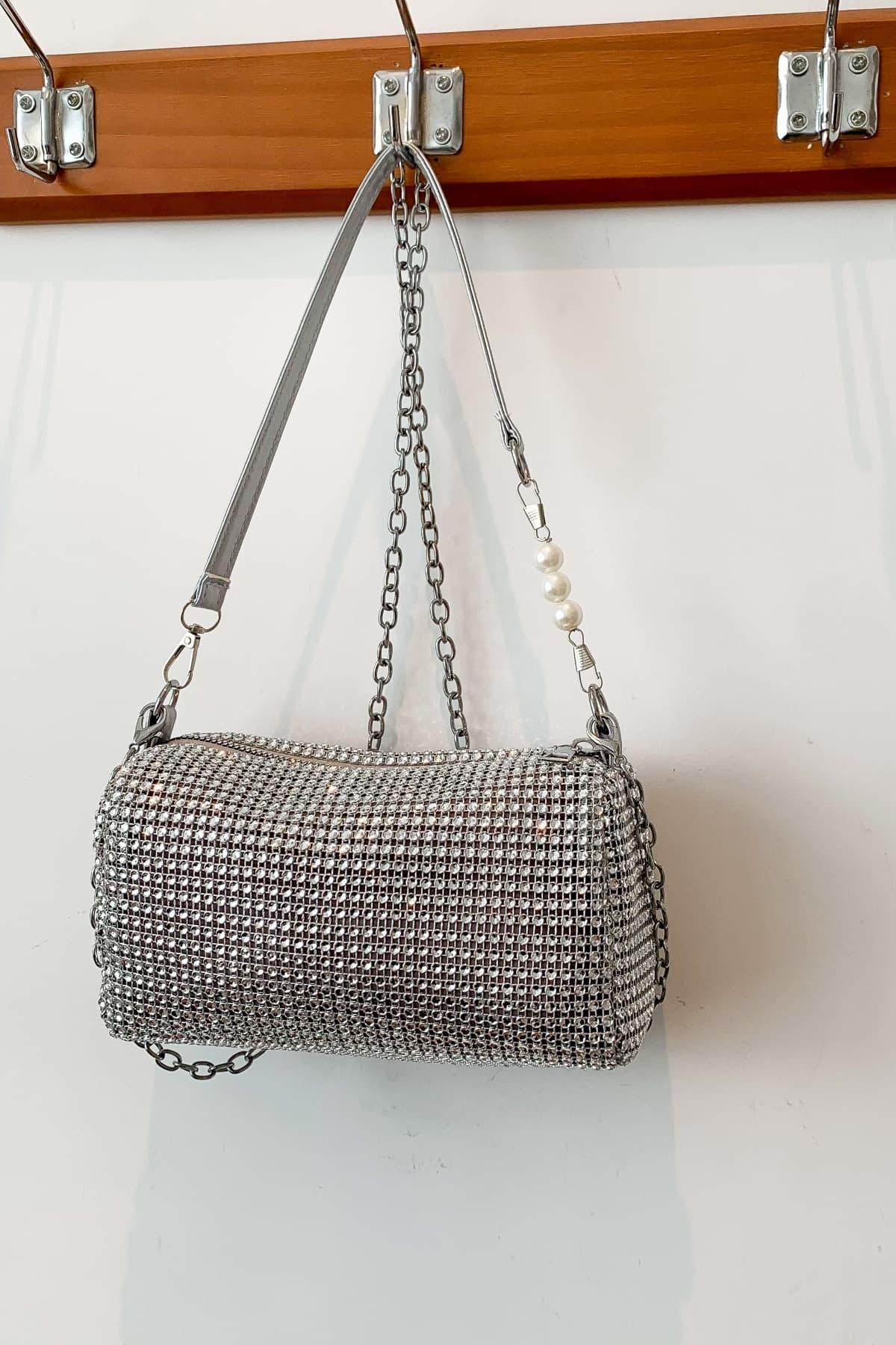 Openwork Crossbody Bag with Removable Strap - Clothes For Her Online Store