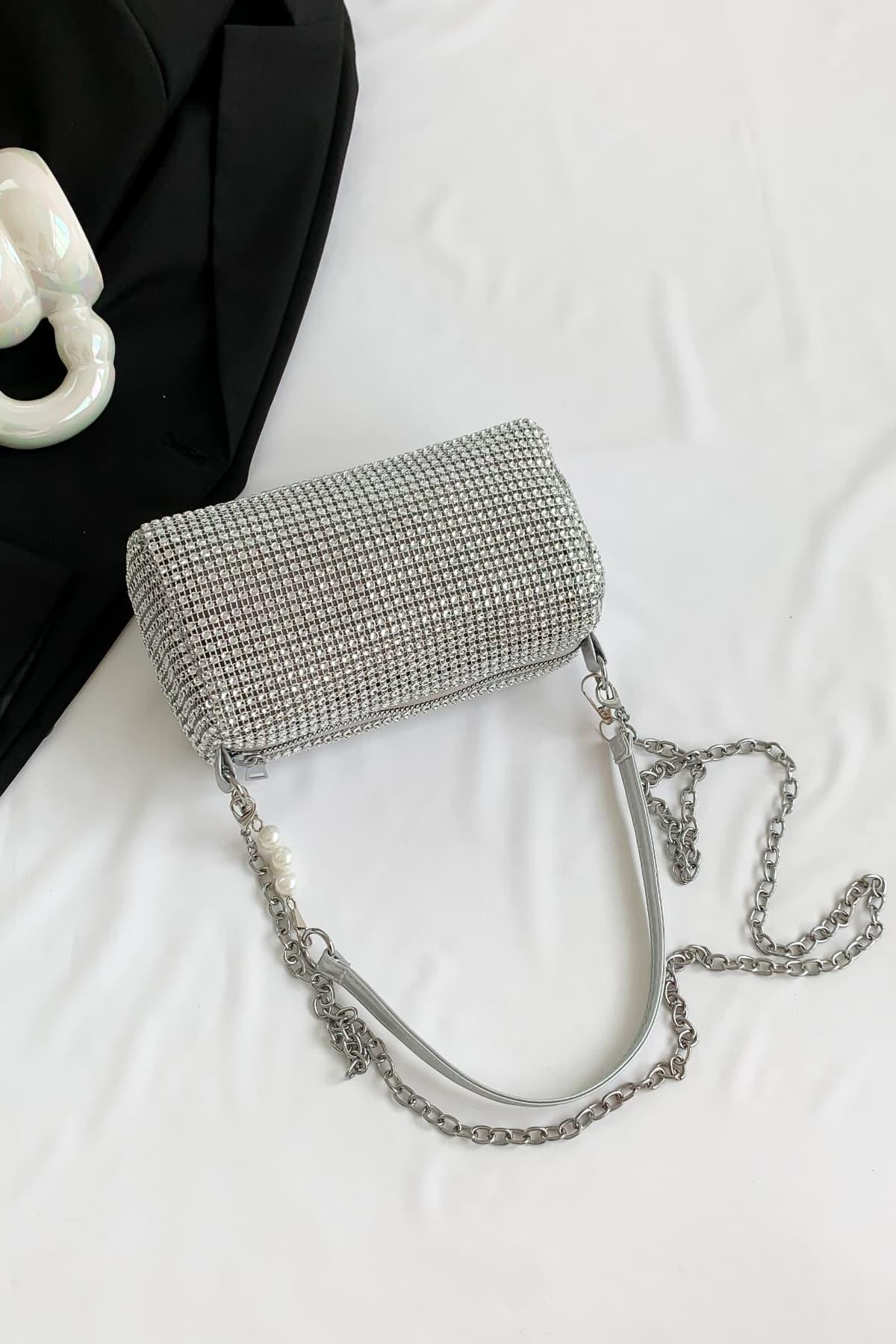 Openwork Crossbody Bag with Removable Strap - Clothes For Her Online Store