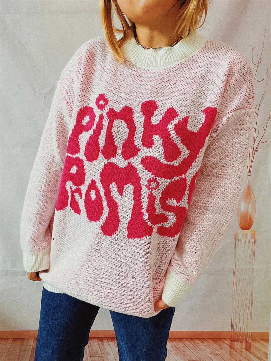 PINKY PROMISE Graphic Sweater - Clothes For Her Online Store