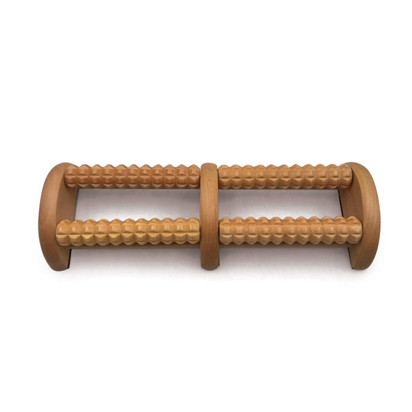 Wooden Foot Massager with Dual Rollers