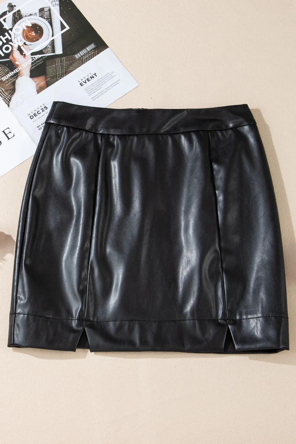 PU Leather Mini Skirt - Clothes For Her Online Store