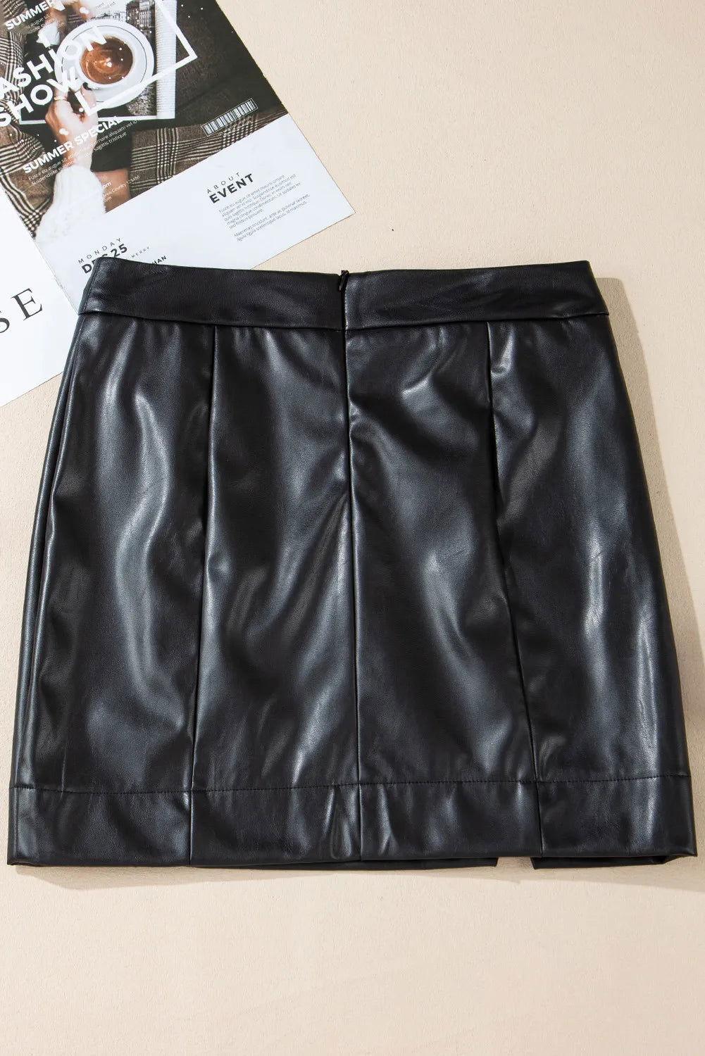 PU Leather Mini Skirt - Clothes For Her Online Store