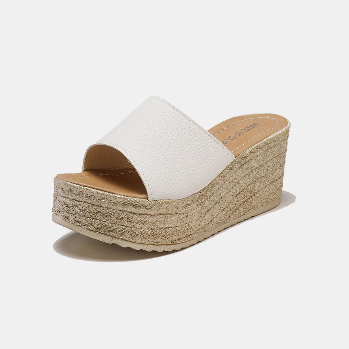 PU Leather Open Toe Sandals - Clothes For Her Online Store