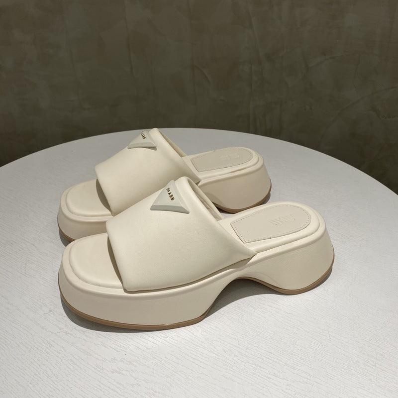 PU Leather Platform Sandals - Clothes For Her Online Store