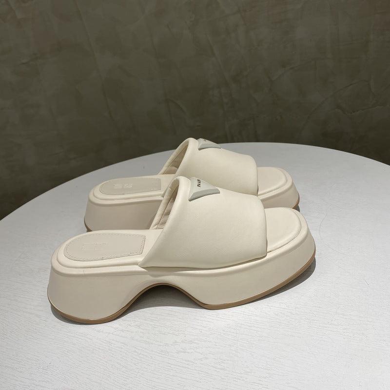 PU Leather Platform Sandals - Clothes For Her Online Store