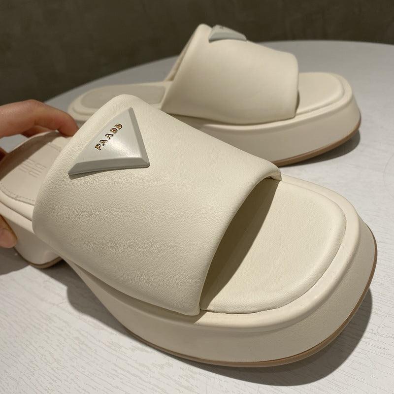PU Leather Platform Sandals - Clothes For Her Online Store
