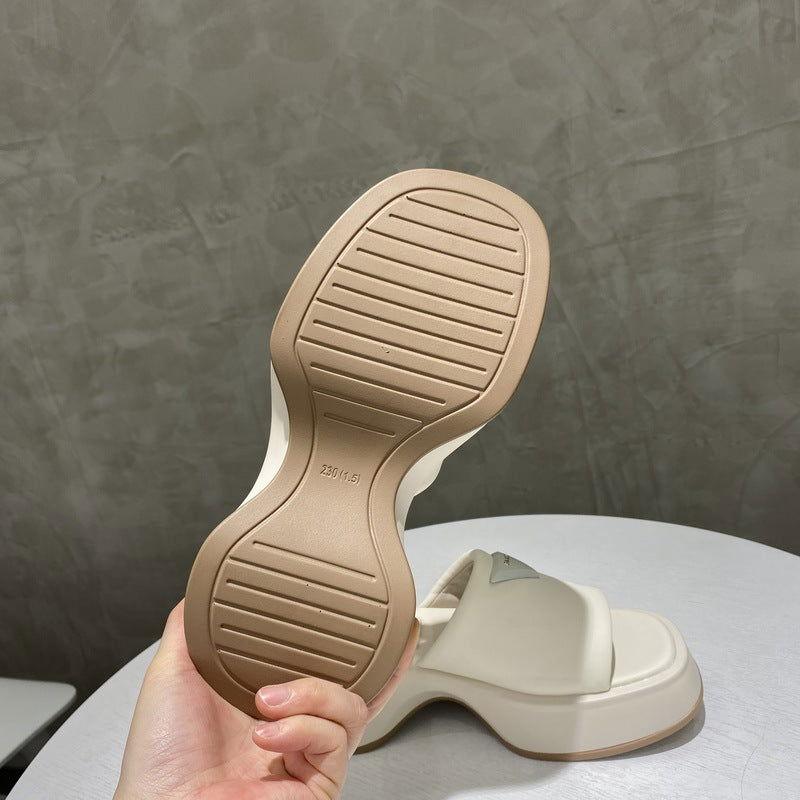 PU Leather Platform Sandals - Clothes For Her Online Store