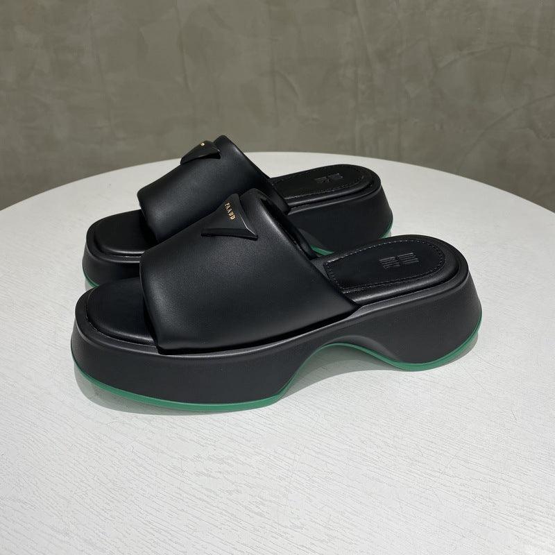 PU Leather Platform Sandals - Clothes For Her Online Store