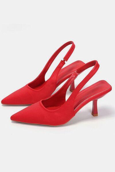 PU Leather Point Toe Pumps - Clothes For Her Online Store