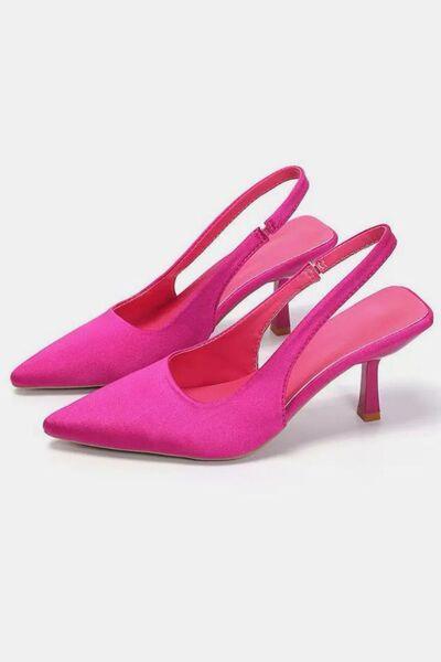 PU Leather Point Toe Pumps - Clothes For Her Online Store
