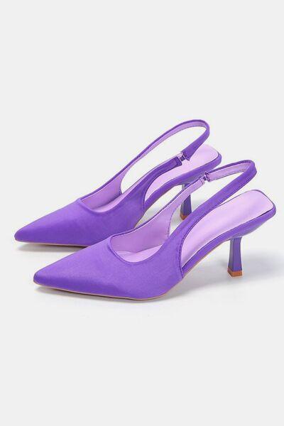 PU Leather Point Toe Pumps - Clothes For Her Online Store