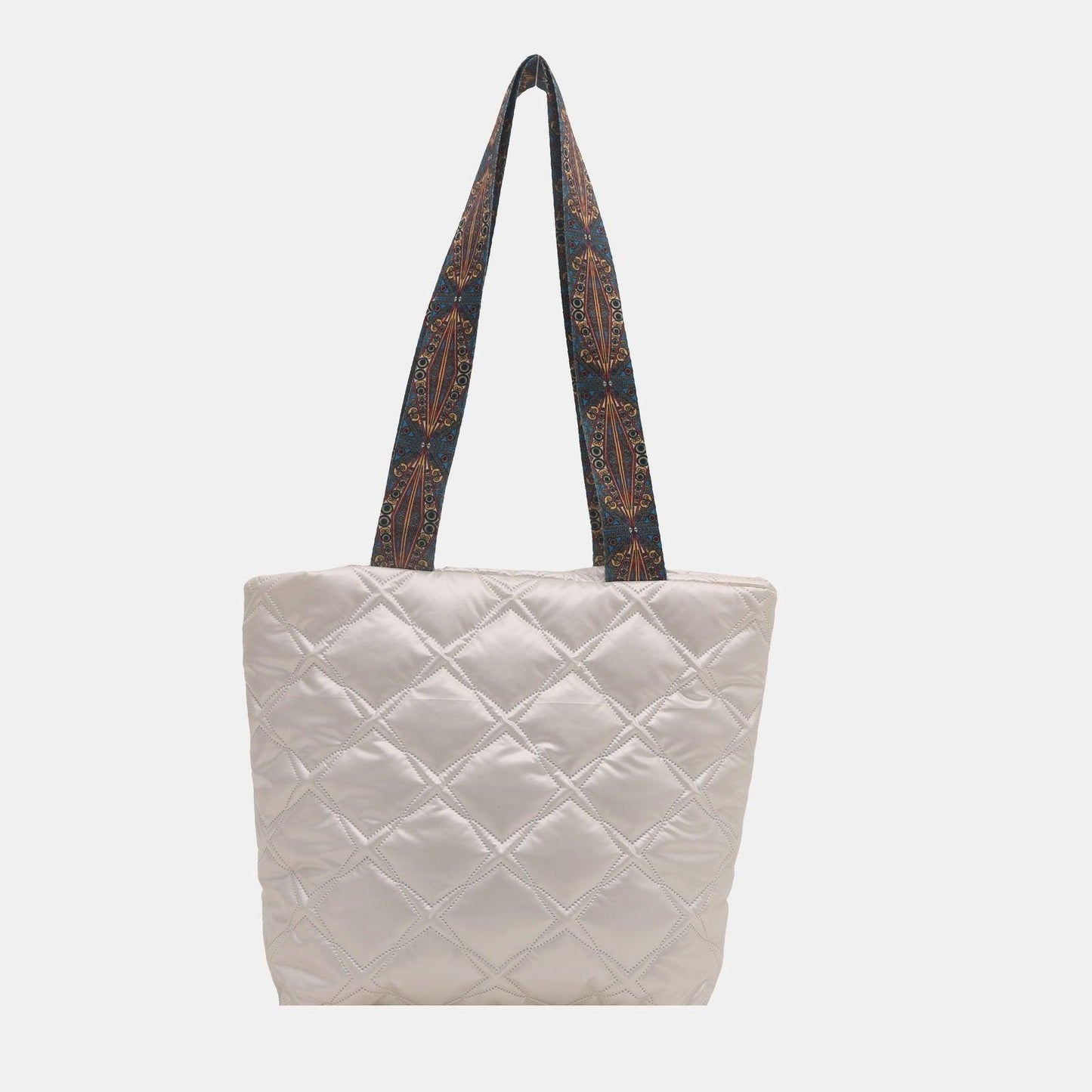 PU Leather Printed Strap Quilted Handbag - Clothes For Her Online Store