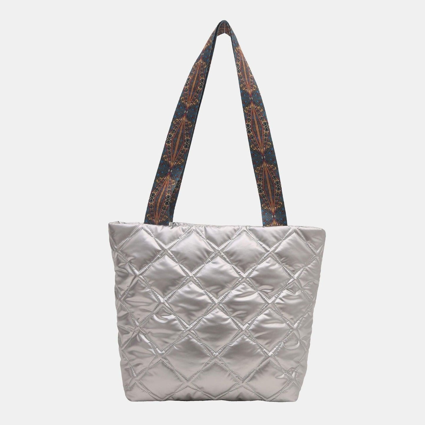 PU Leather Printed Strap Quilted Handbag - Clothes For Her Online Store