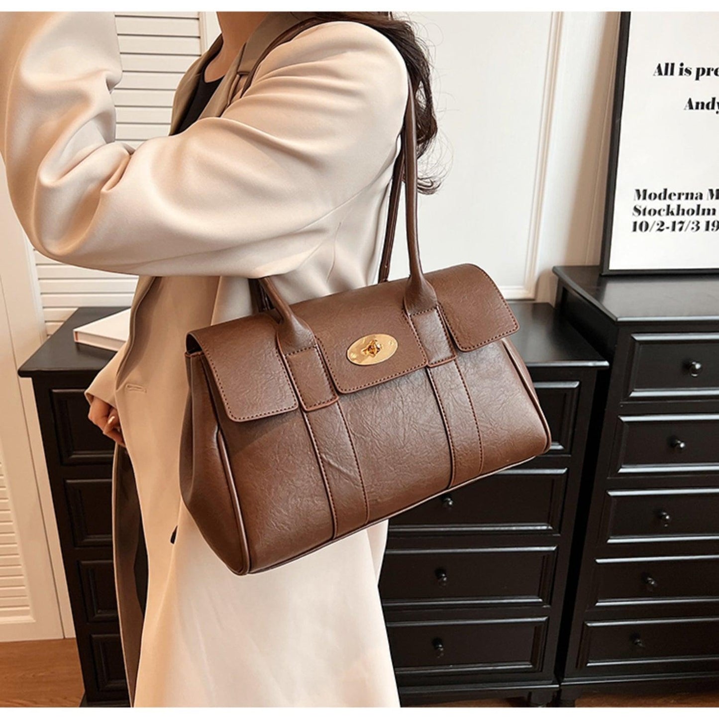 PU Leather Shoulder Bag - Clothes For Her Online Store