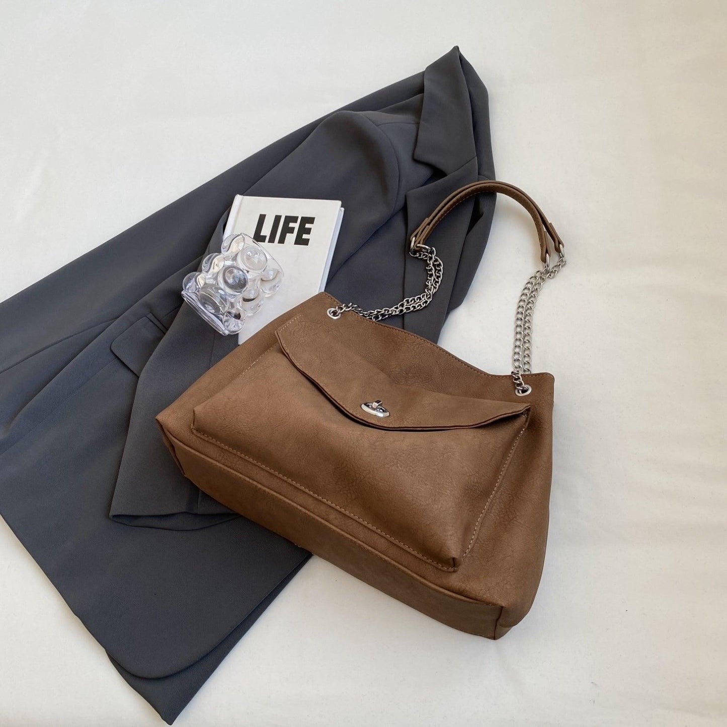 PU Leather Shoulder Bag - Clothes For Her Online Store
