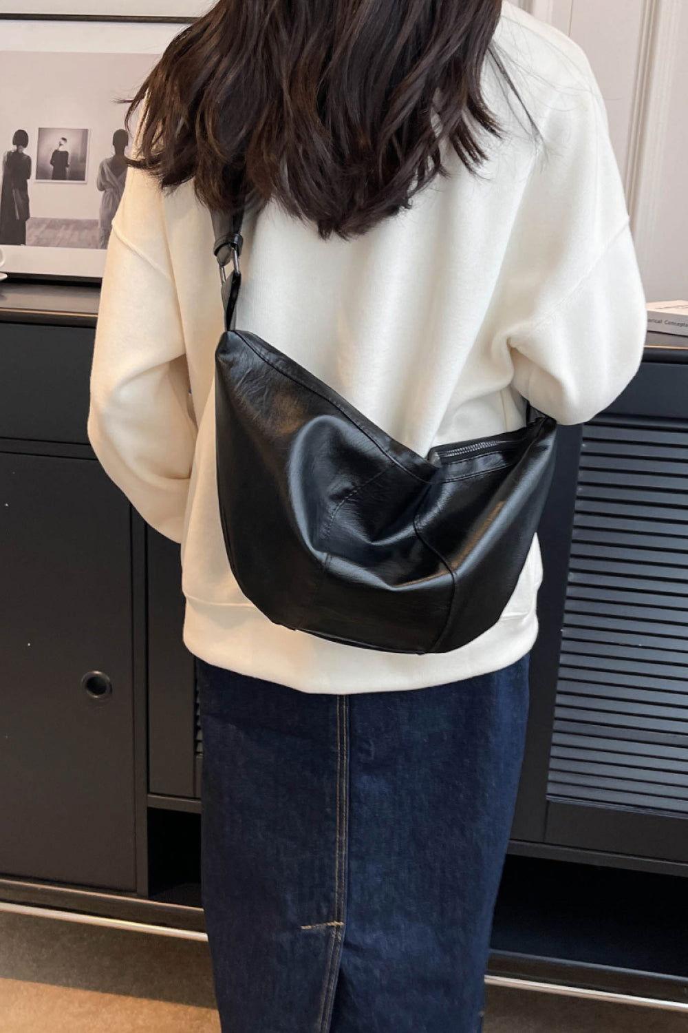 PU Leather Sling Bag - Clothes For Her Online Store