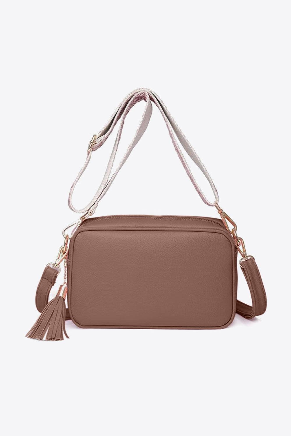 PU Leather Tassel Crossbody Bag - Clothes For Her Online Store
