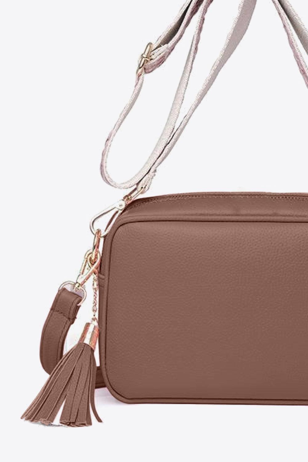 PU Leather Tassel Crossbody Bag - Clothes For Her Online Store
