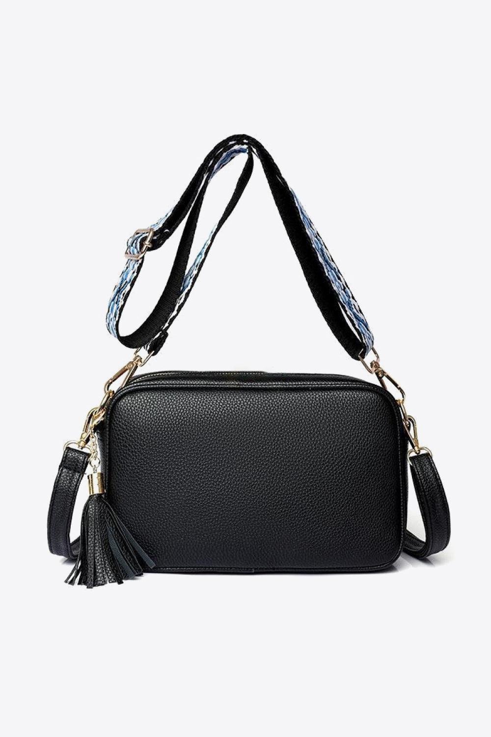 PU Leather Tassel Crossbody Bag - Clothes For Her Online Store
