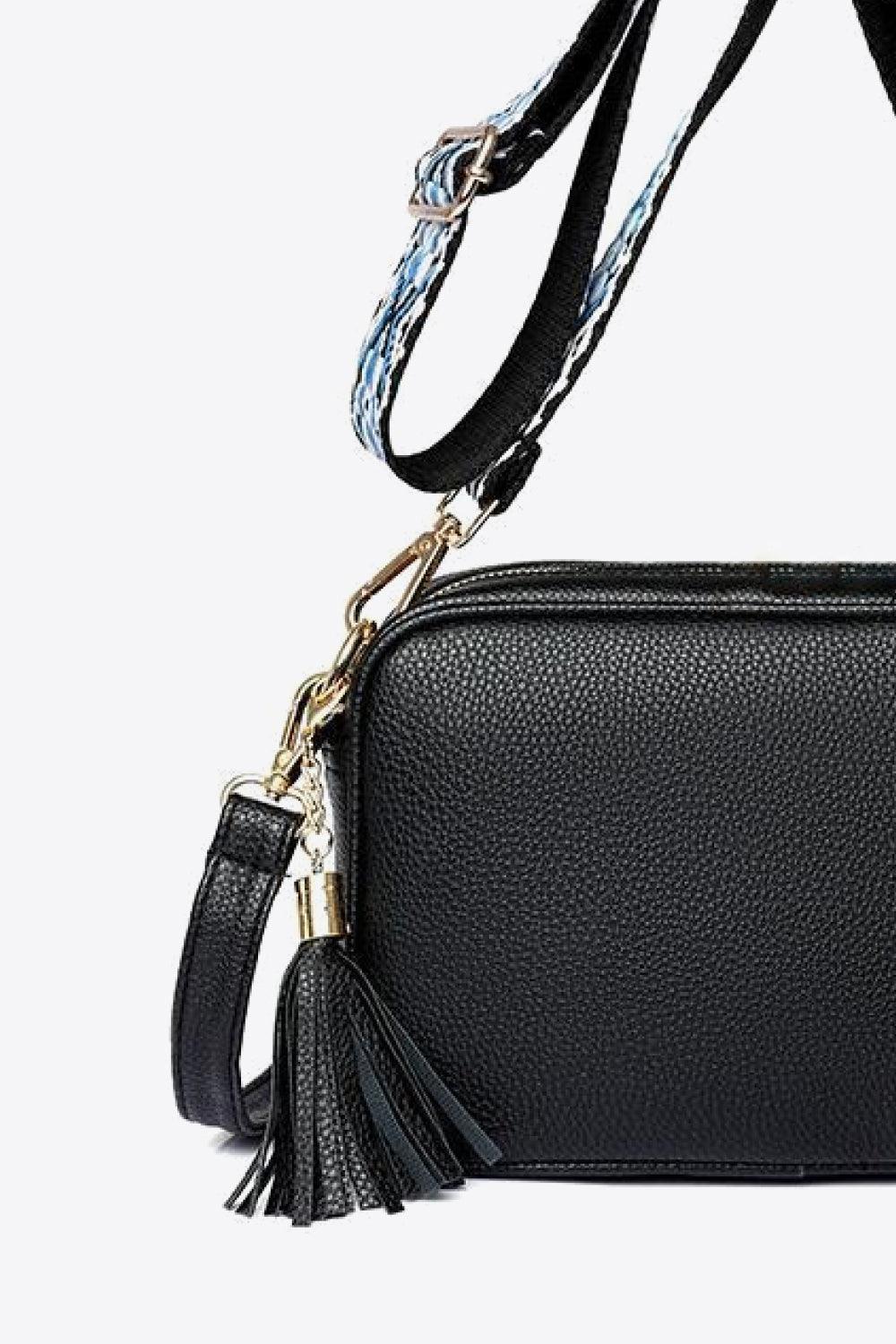 PU Leather Tassel Crossbody Bag - Clothes For Her Online Store
