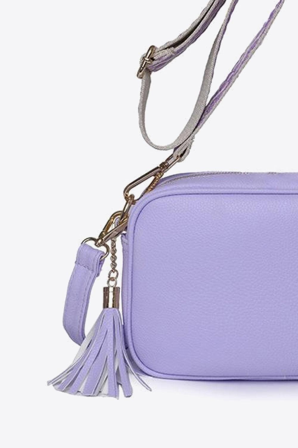 PU Leather Tassel Crossbody Bag - Clothes For Her Online Store