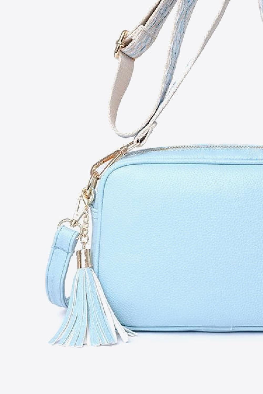 PU Leather Tassel Crossbody Bag - Clothes For Her Online Store