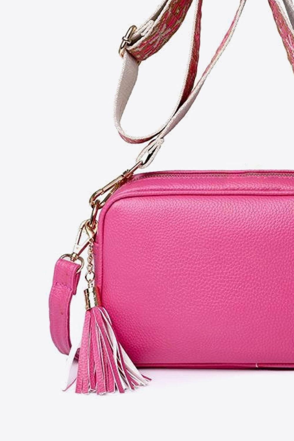 PU Leather Tassel Crossbody Bag - Clothes For Her Online Store
