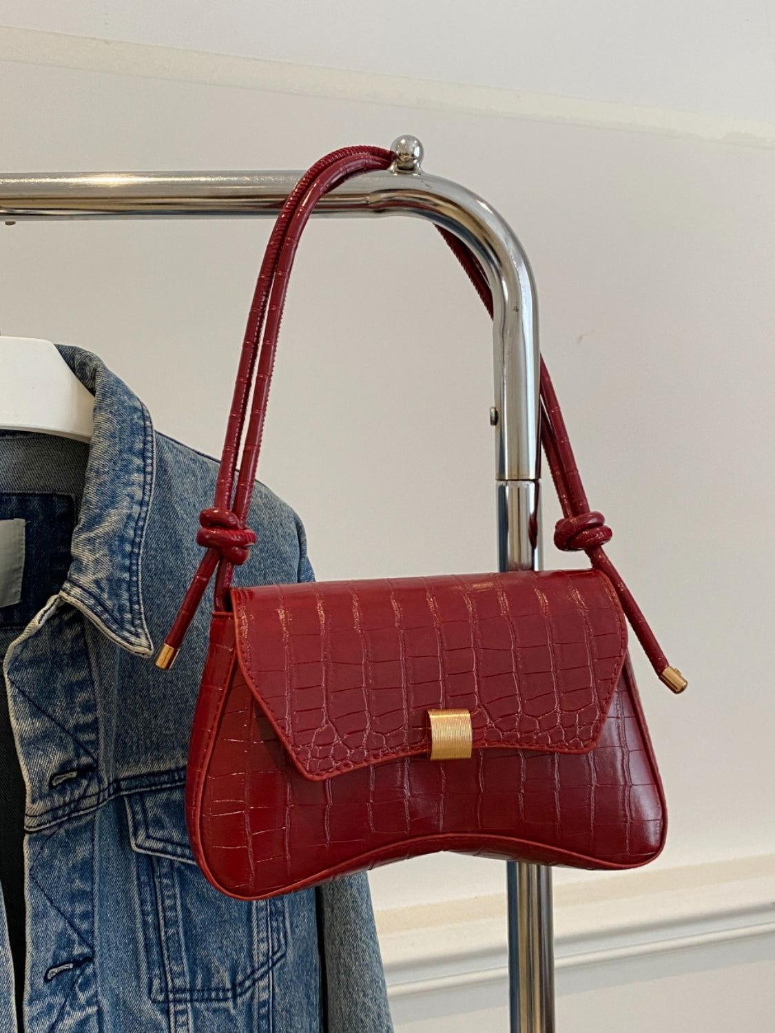 PU Leather Texture Crossbody Bag - Clothes For Her Online Store