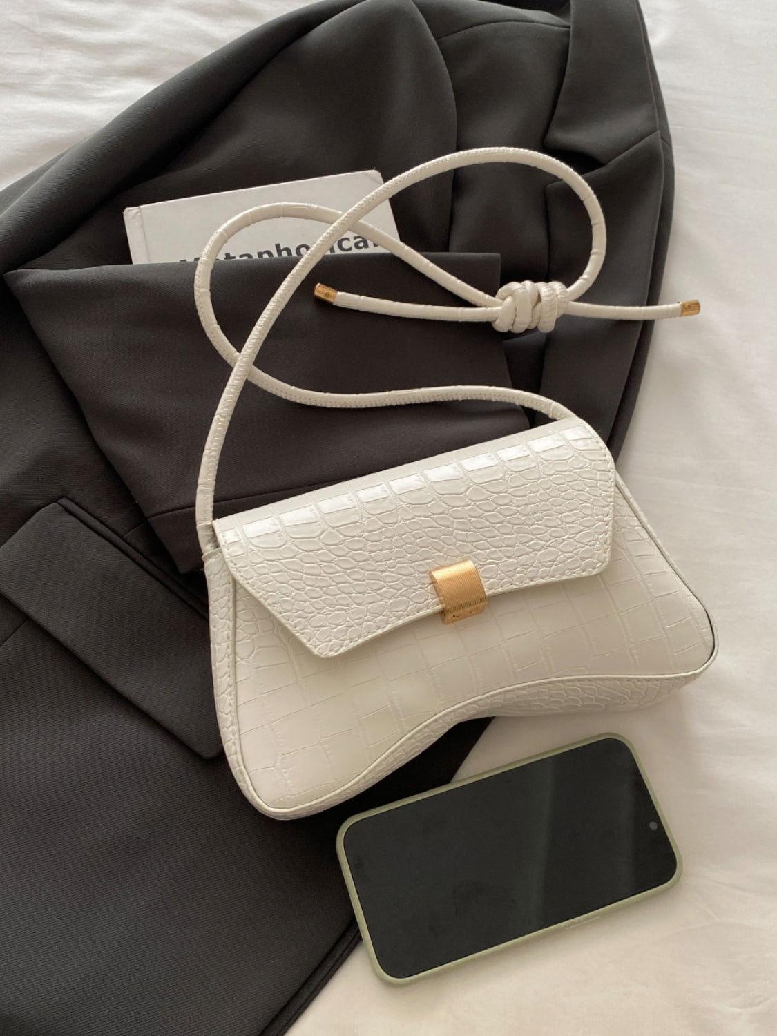 PU Leather Texture Crossbody Bag - Clothes For Her Online Store